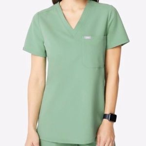 Jade colored FIGS scrubs SET